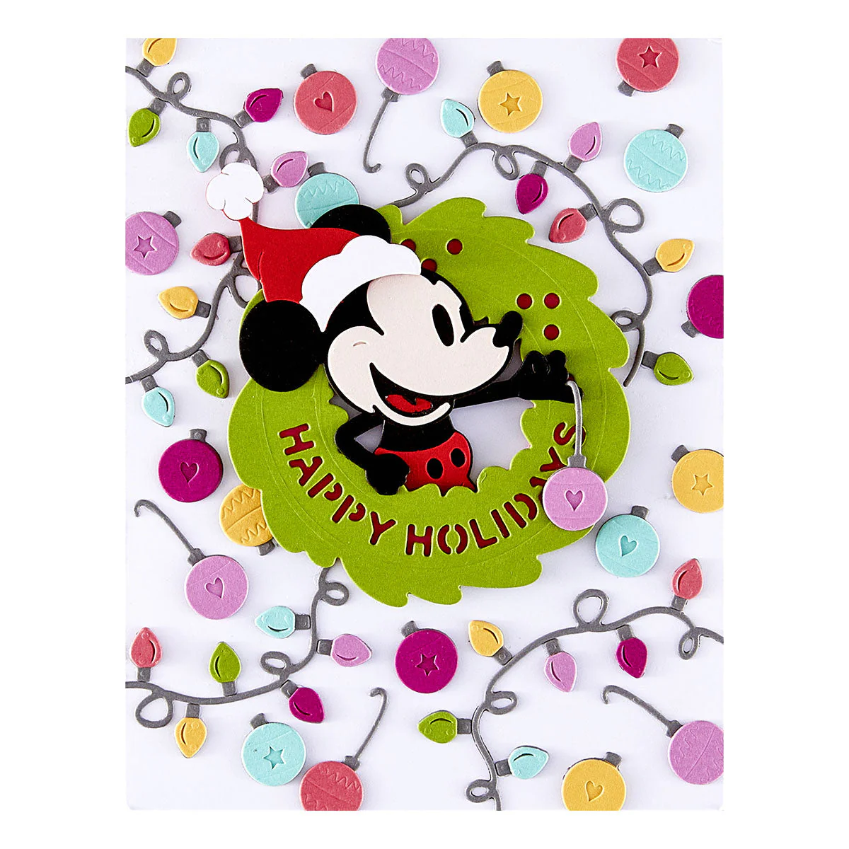 Classic Mouse Holiday Wreath Etched Dies - Image 8