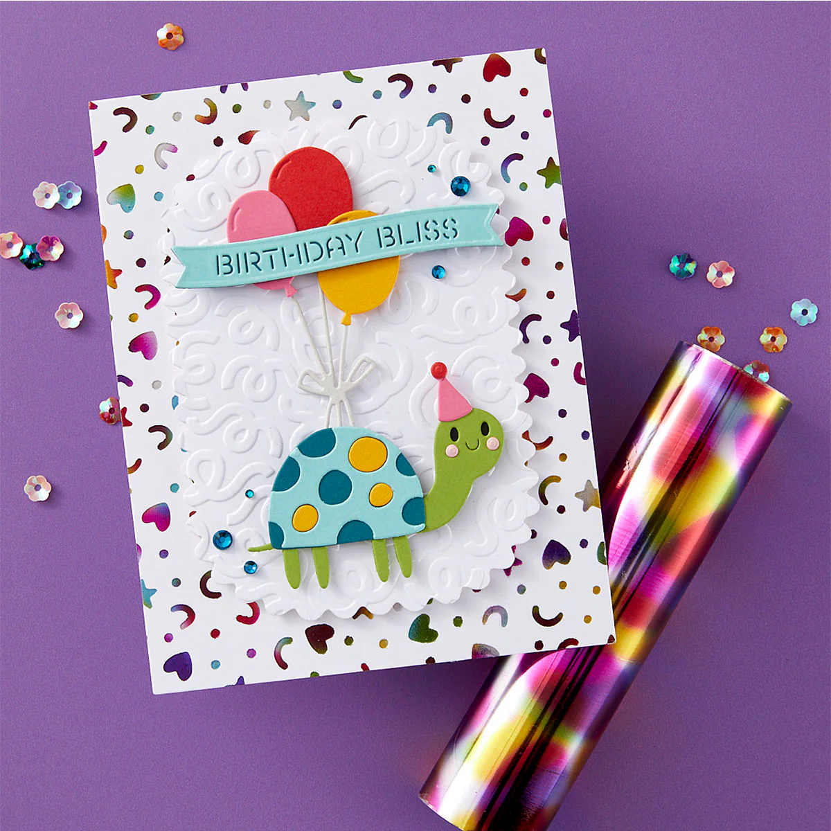 Confetti Burst - Glimmer Hot Foil Kit of the Month (Plates & Die Only) - Image 3