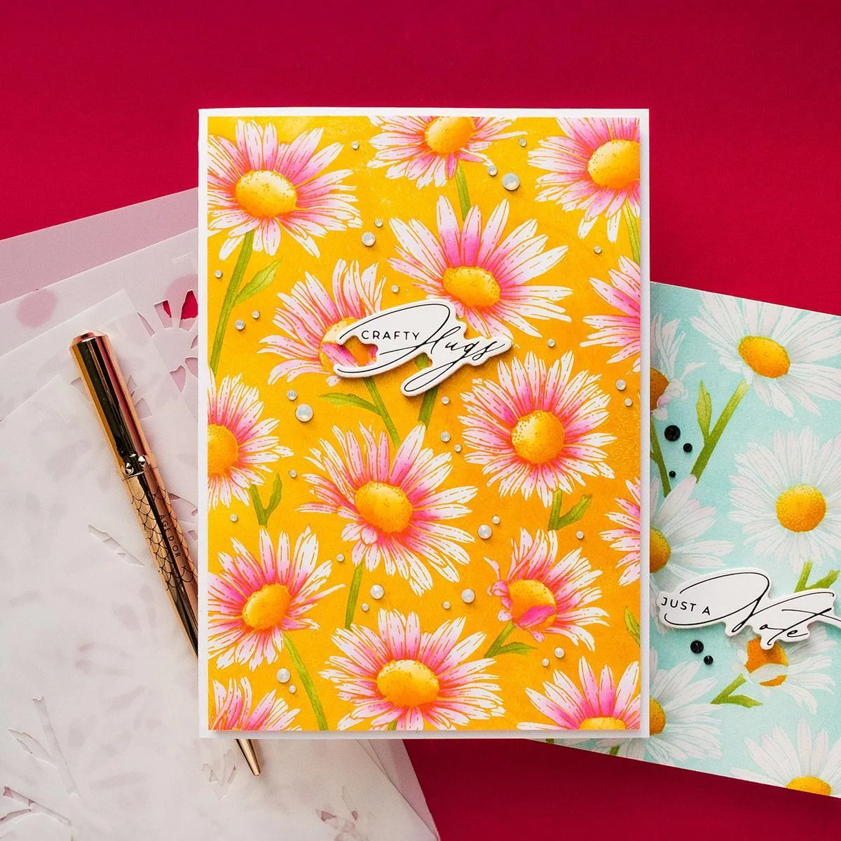 Daisy Shower BetterPress and Stencil Bundle by Yana Smakula