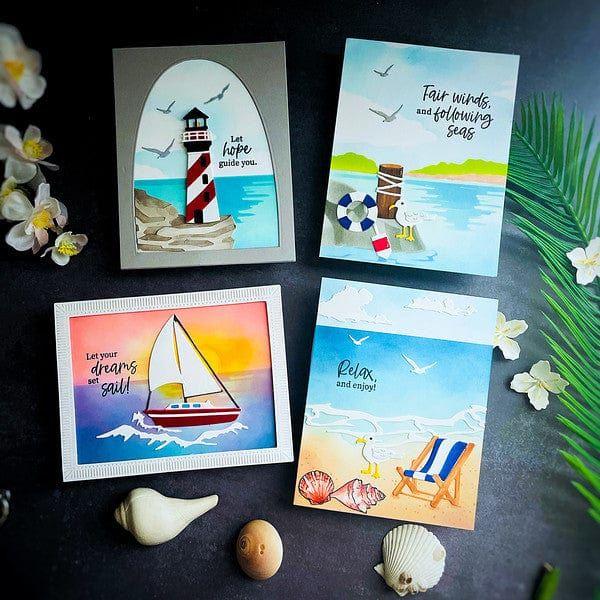 Fair Winds Sentiments Clear Stamp and Die Set by Dawn Woleslagle