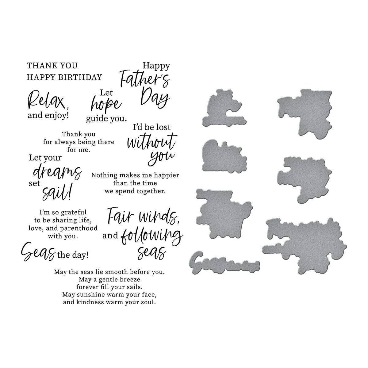 Fair Winds Sentiments Clear Stamp and Die Set by Dawn Woleslagle - Image 7