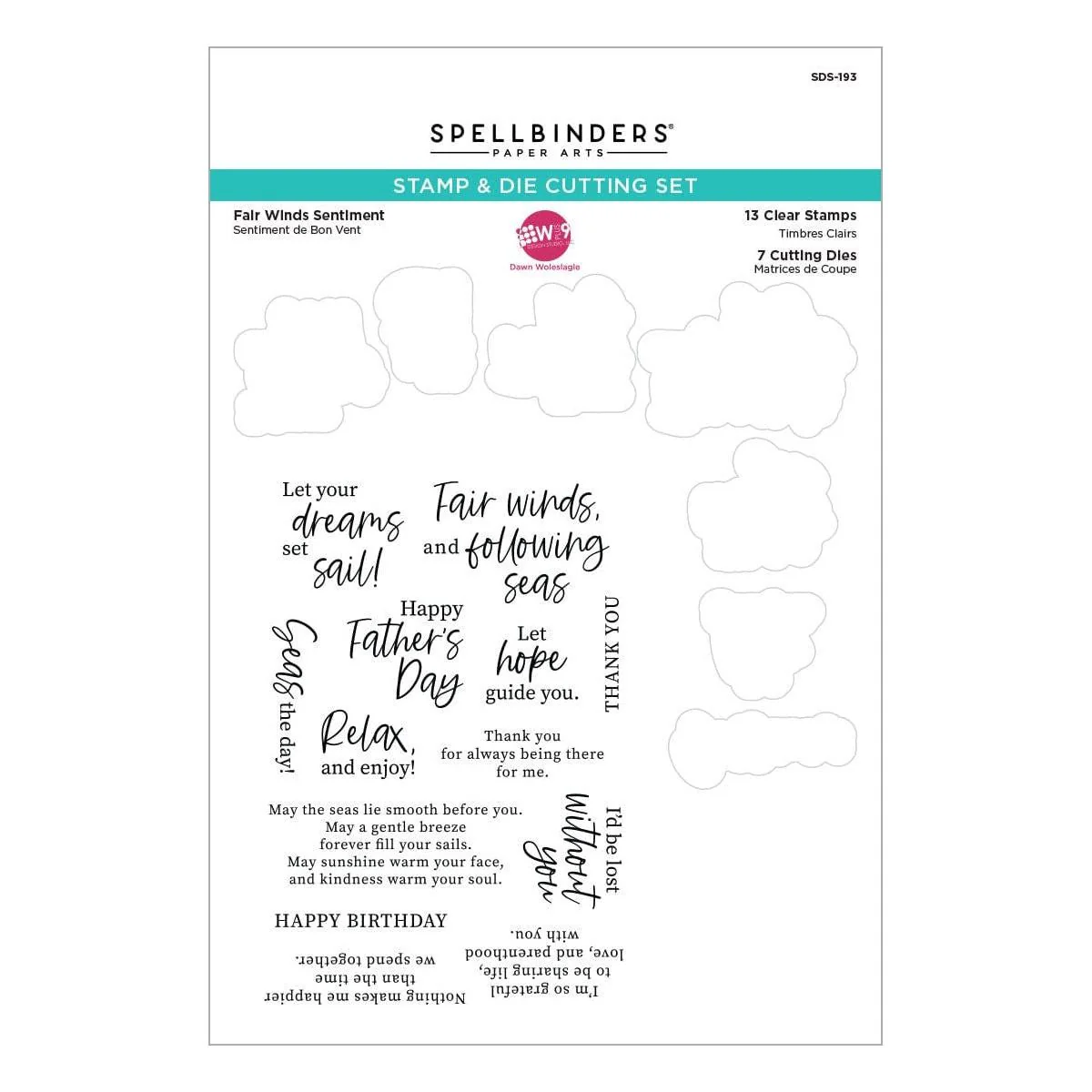 Fair Winds Sentiments Clear Stamp and Die Set by Dawn Woleslagle - Image 8