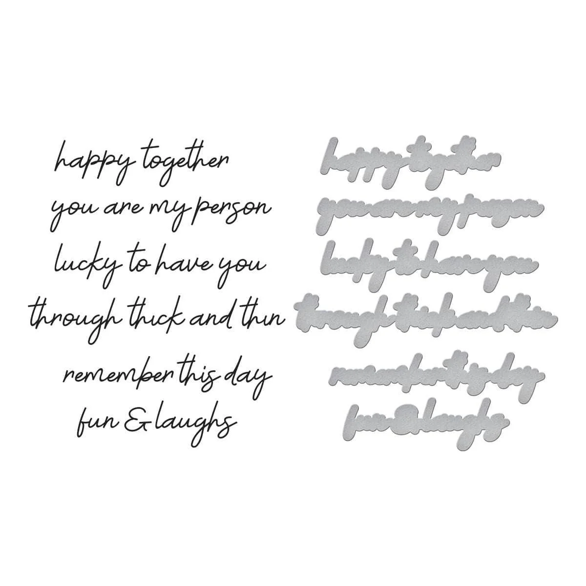 Family Sentiments Press Plate & Die Set from the Storytelling by Spellbinders Scrapbooking Collection - Image 5