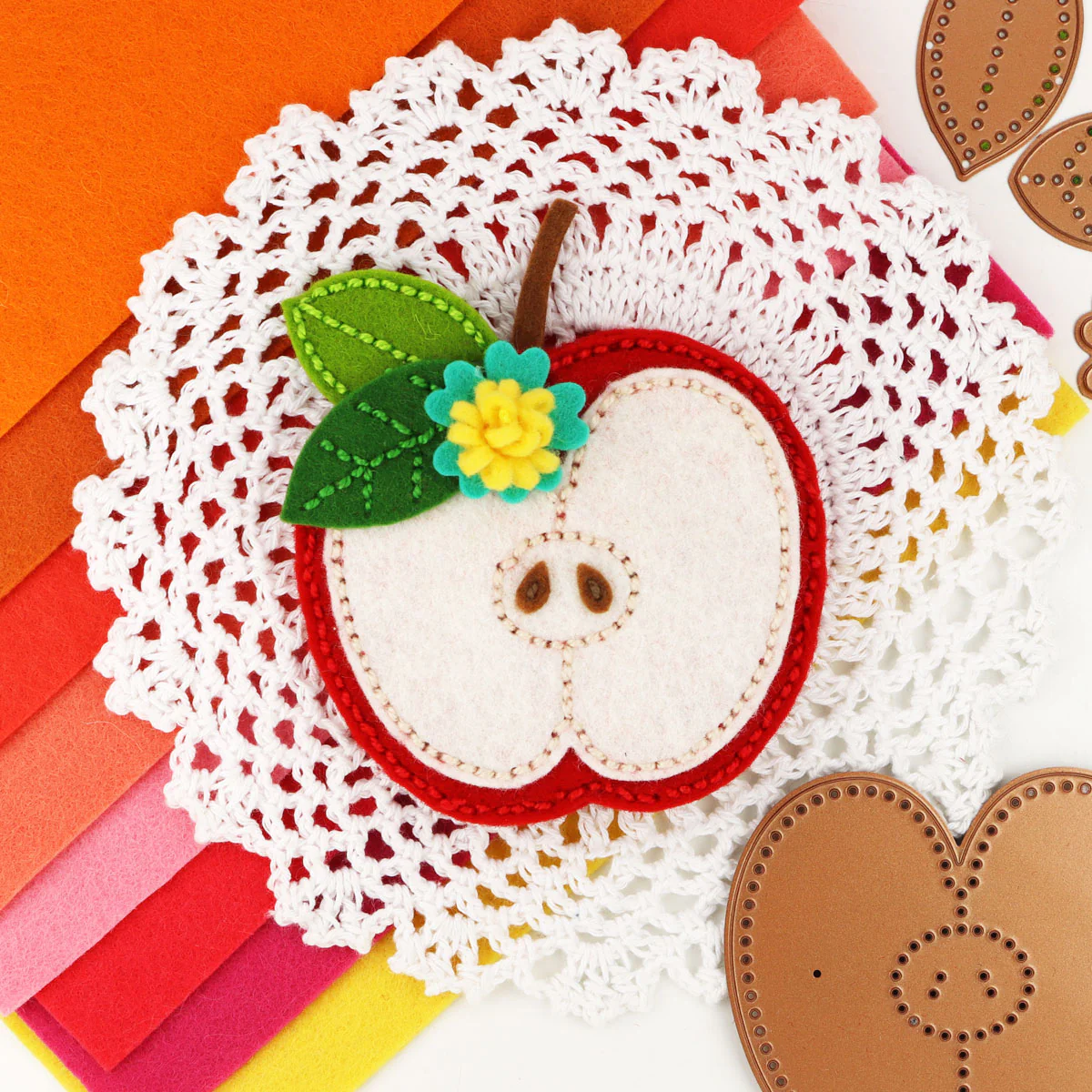 Felt Cheeky Apple Etched Dies by Nichol Spohr - Image 6