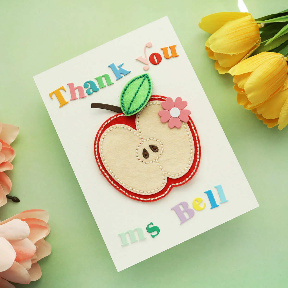 Felt Cheeky Apple Etched Dies by Nichol Spohr - Image 9