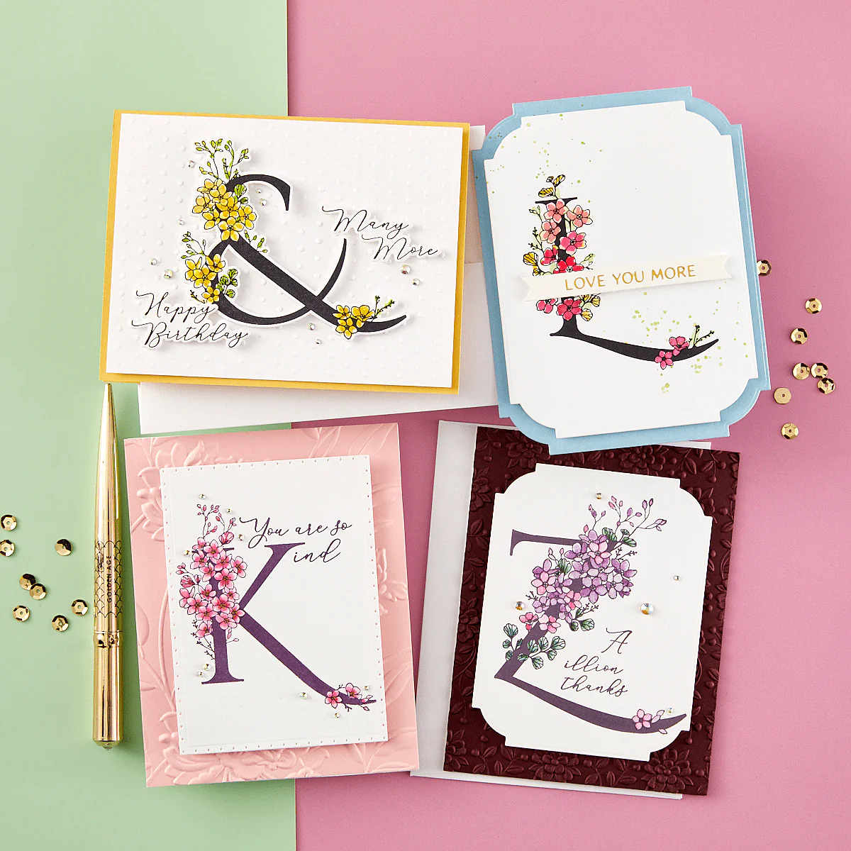 Floral U and Sentiment Press Plate - Image 3