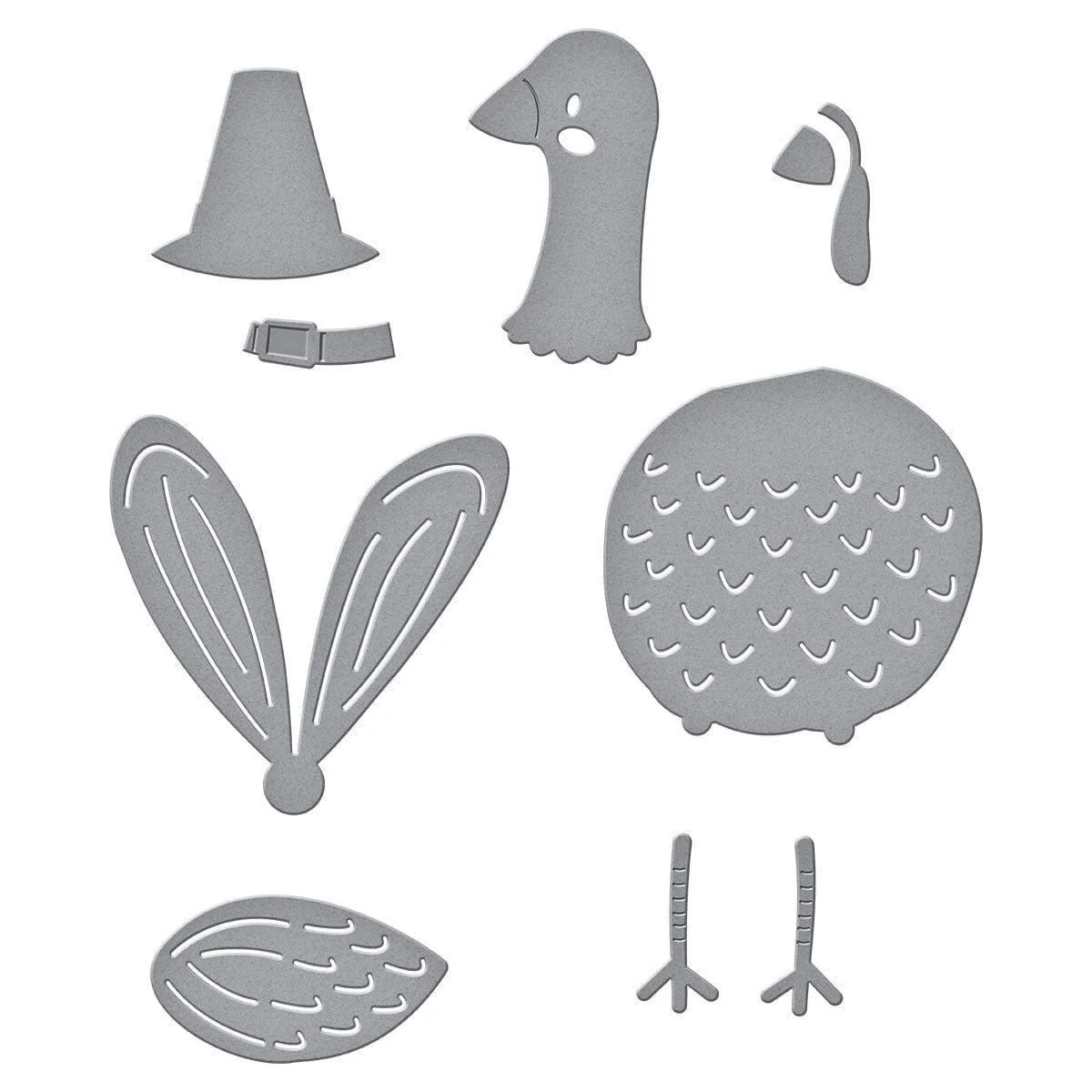 Happy Turkey Day Etched Dies - Image 2