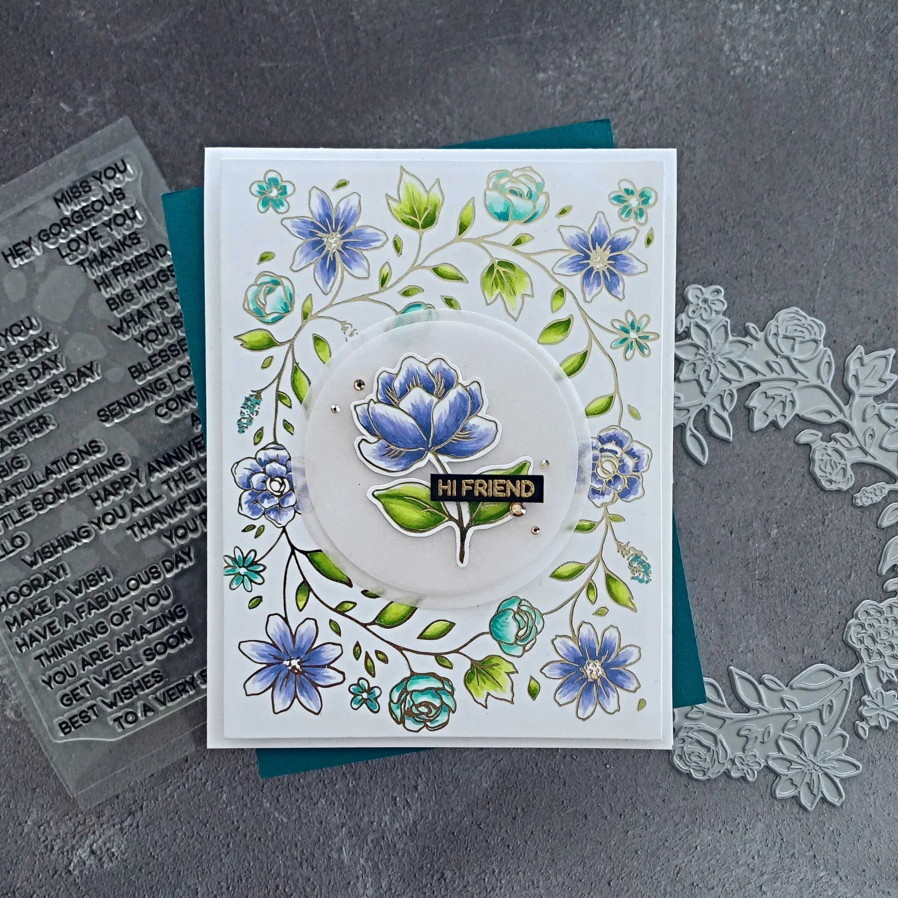 Hero Arts - Floral Border Letterpress + Foil Plate - Image 3