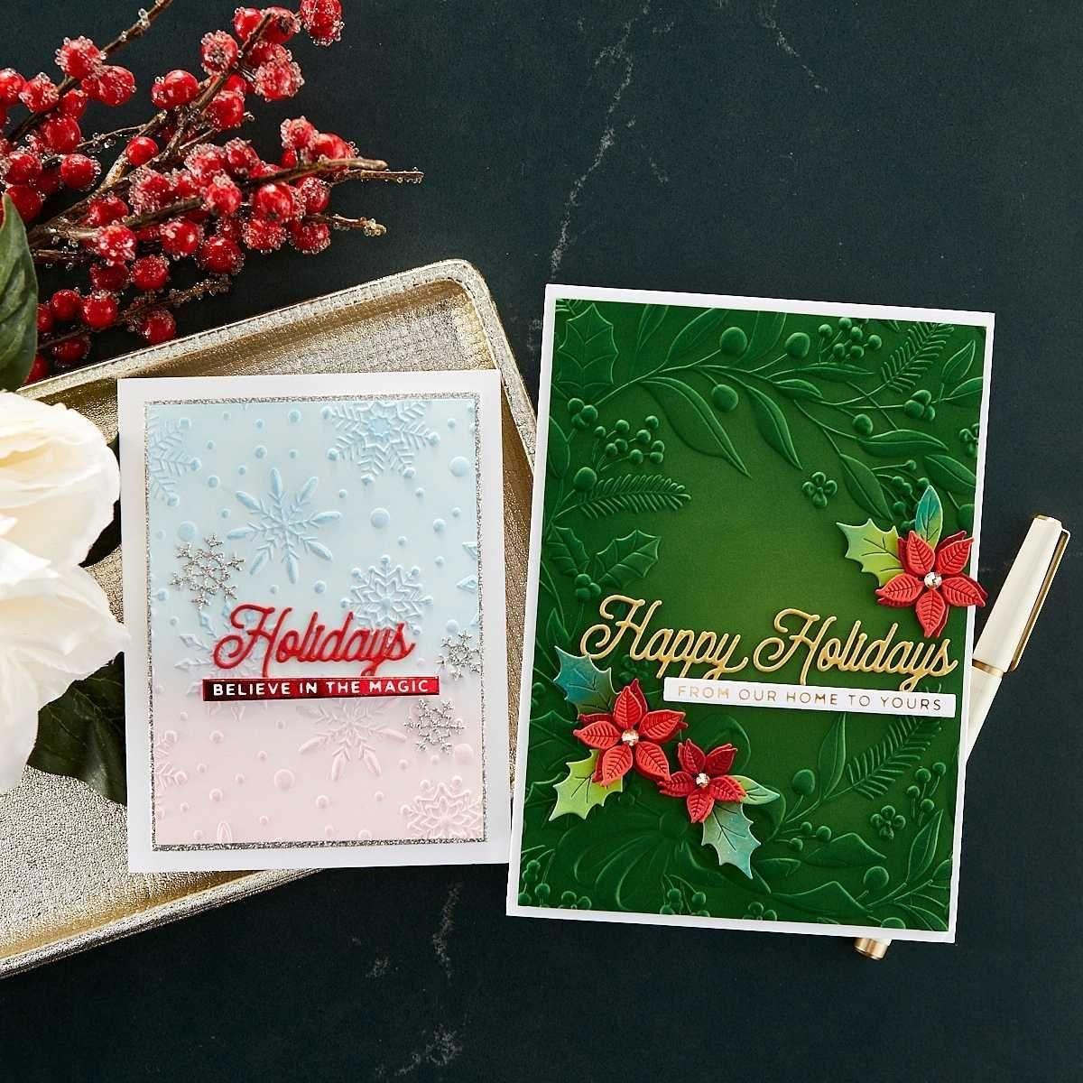 Holiday Floral Swag 3D Embossing Folder - Image 4
