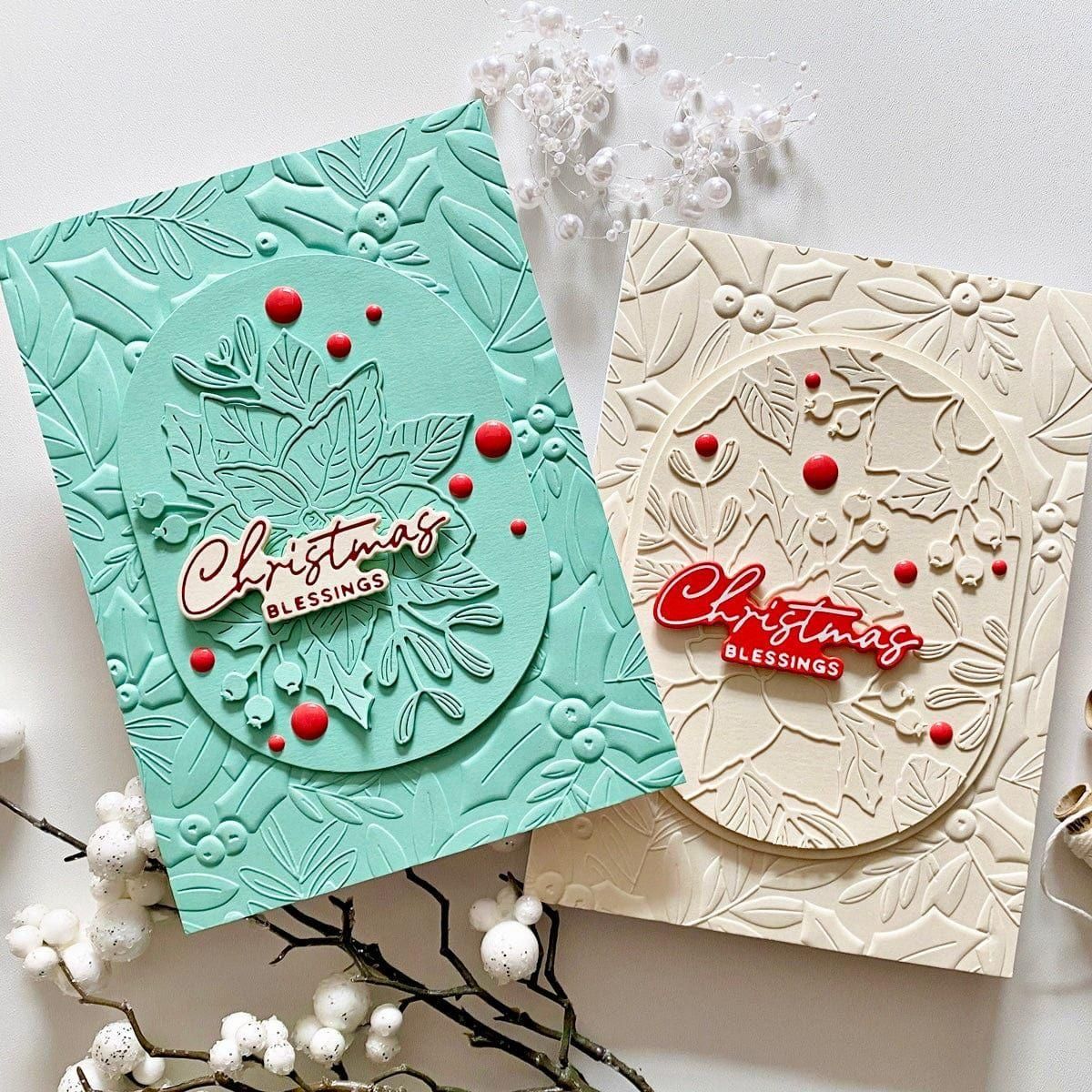 Holly & Foliage 3D Embossing Folder by Yana Smakula - Image 4