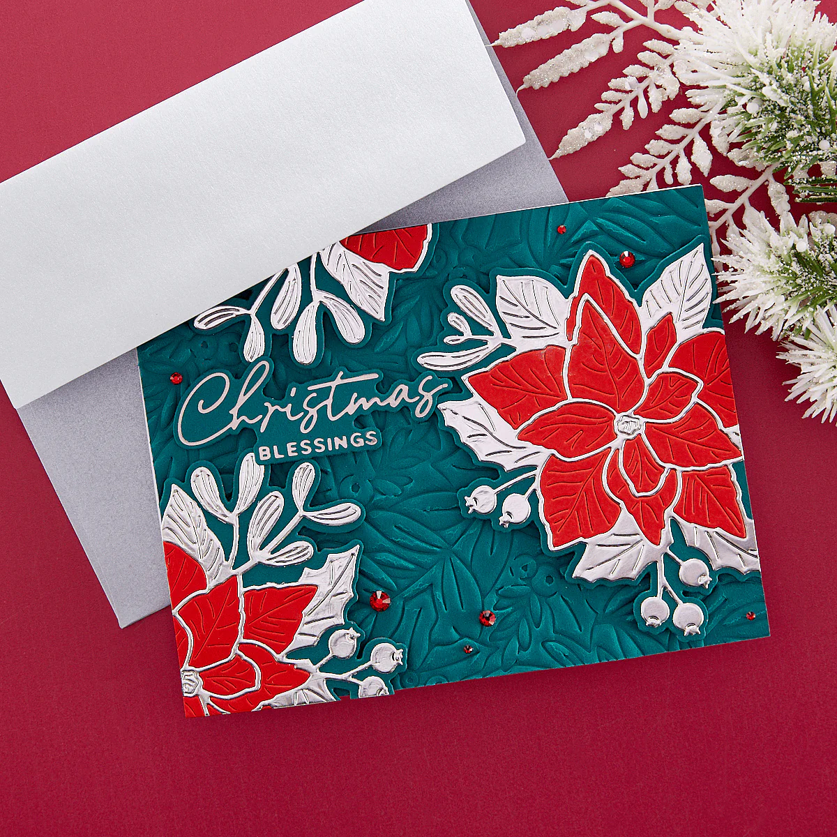 Holly & Foliage 3D Embossing Folder by Yana Smakula - Image 5