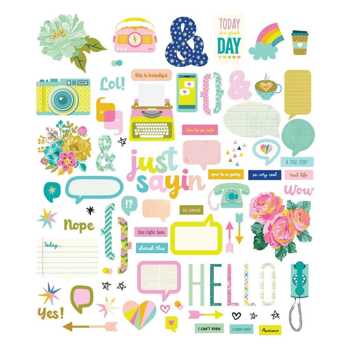 Just Sayin' Chipboard Die Cuts by Kelly Bangs - Image 2