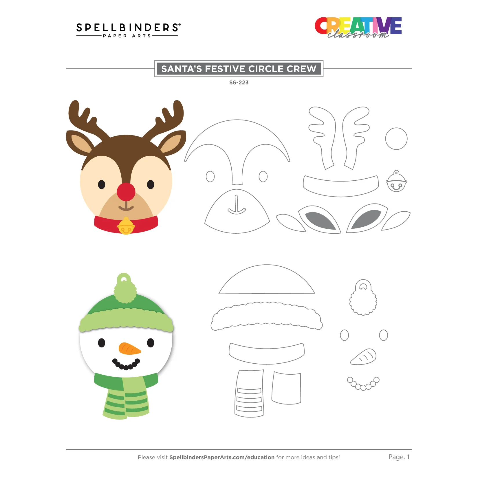 Santas Festive Circle Crew Etched Dies by Nichol Spohr - Image 5