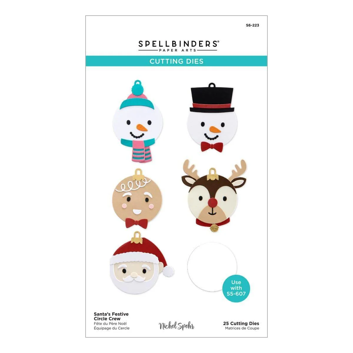 Santas Festive Circle Crew Etched Dies by Nichol Spohr - Image 8