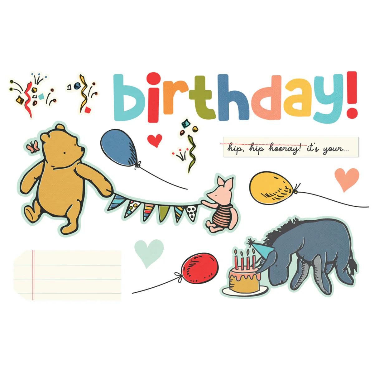 Simple Stories Say Cheese Classic Pooh Birthday - Simple Pages Page Pieces - Image 2