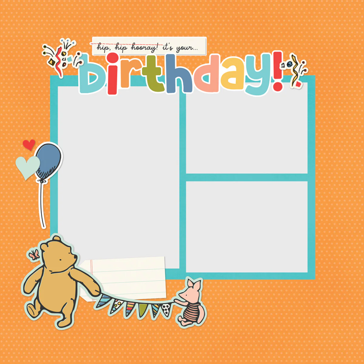 Simple Stories Say Cheese Classic Pooh Birthday - Simple Pages Page Pieces - Image 3
