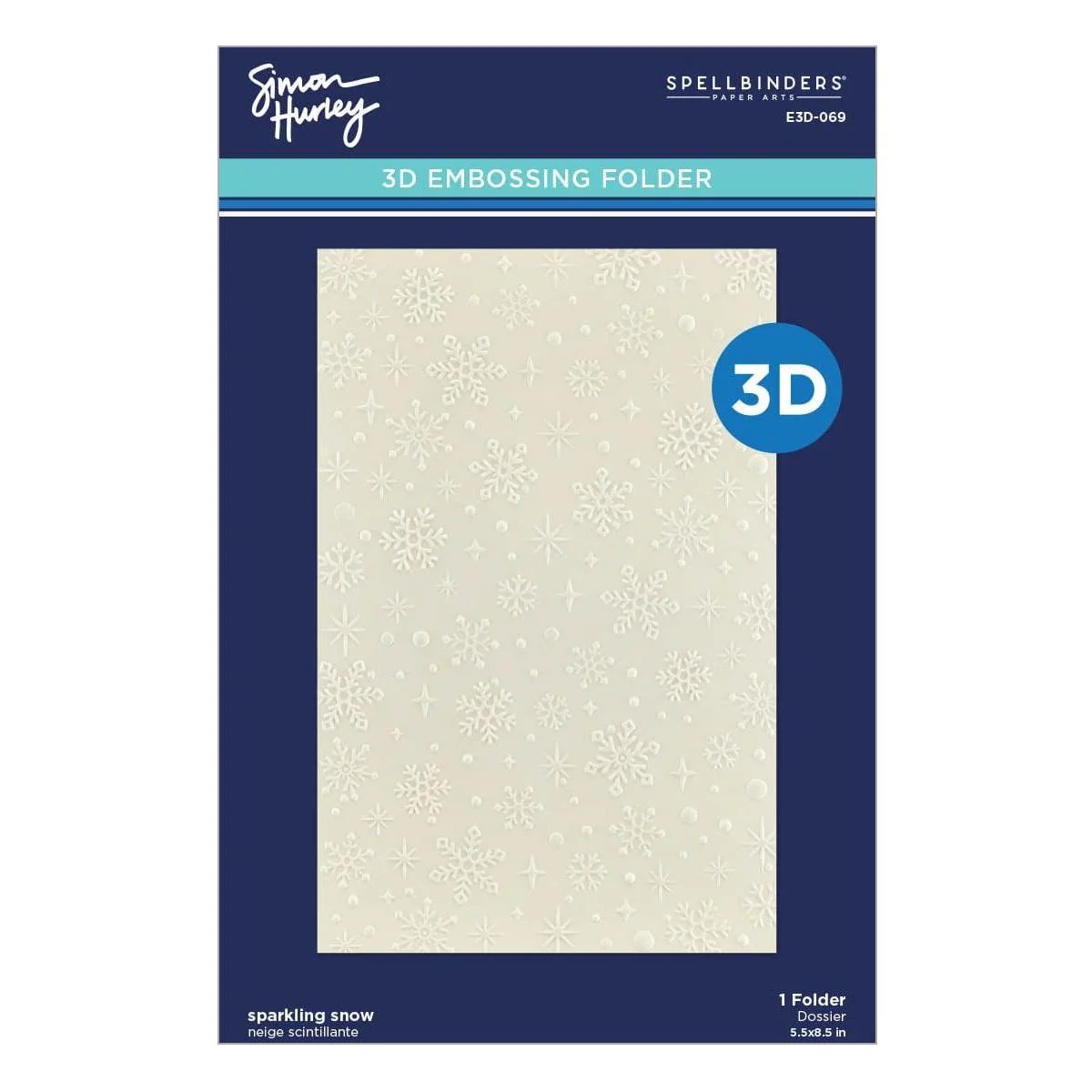 Sparkling Snow 3D Embossing Folder by Simon Hurley - Image 3